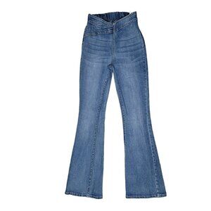 Shein Women's Size 4 High-Waisted Elastic Waistband Blue Denim pull on jeans